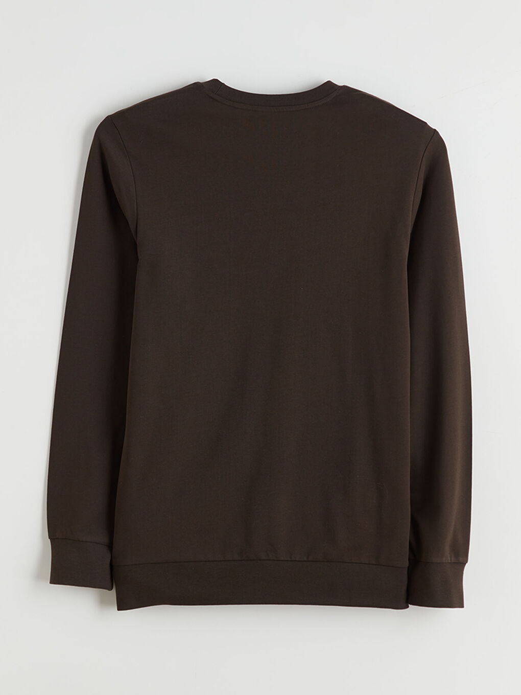 Kahverengi Bisiklet Yaka Baskılı Erkek Sweatshirt-5