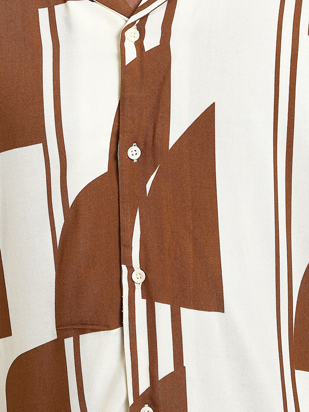 قميص رجالي بكم قصير بقماش دوبي بقصة عادية-2