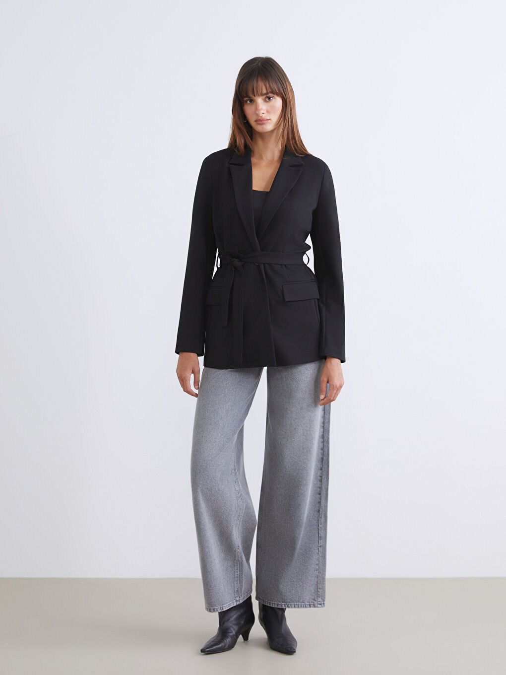 Belted Women's Blazer Jacket-1