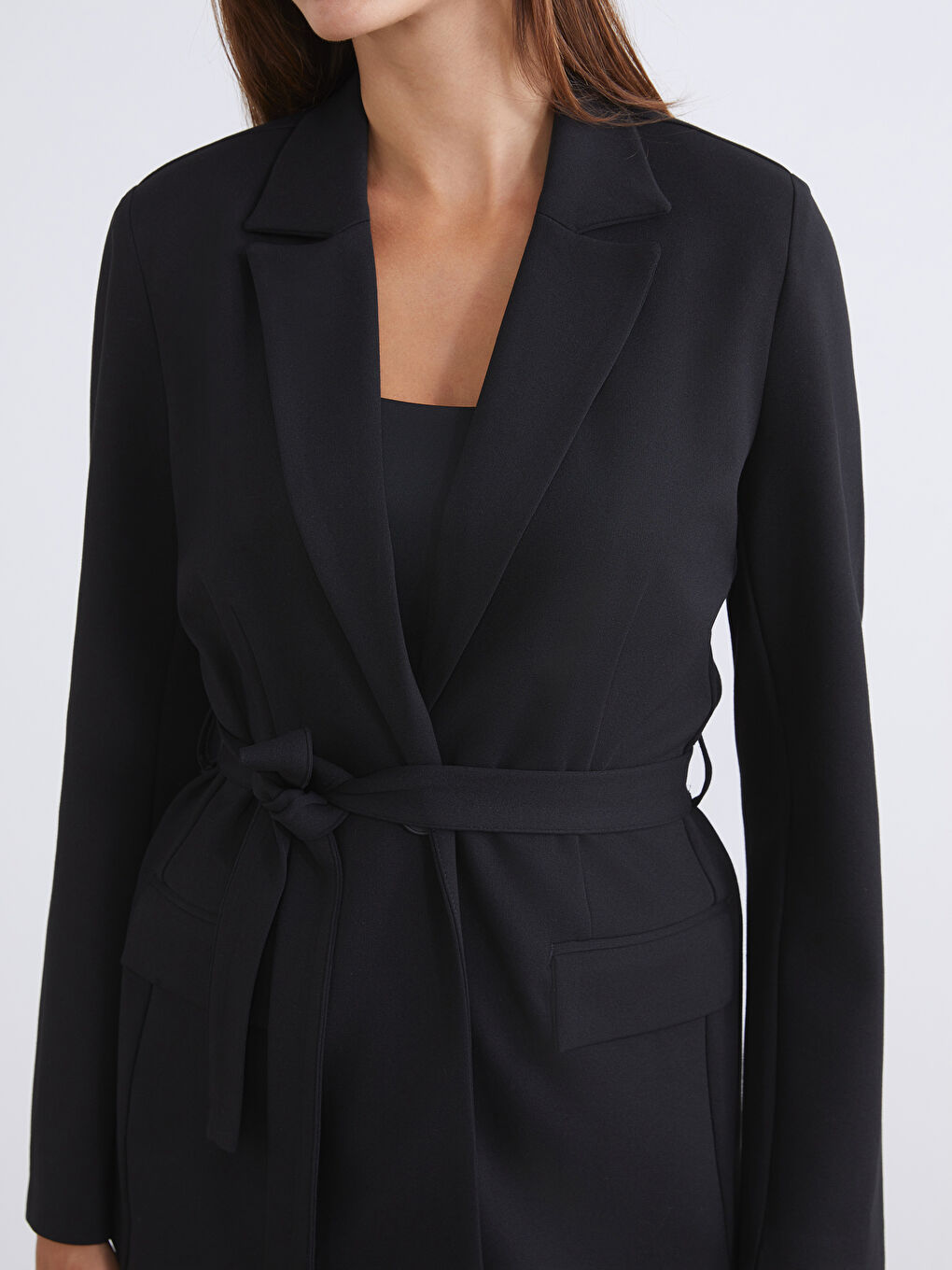 Belted Women's Blazer Jacket-2