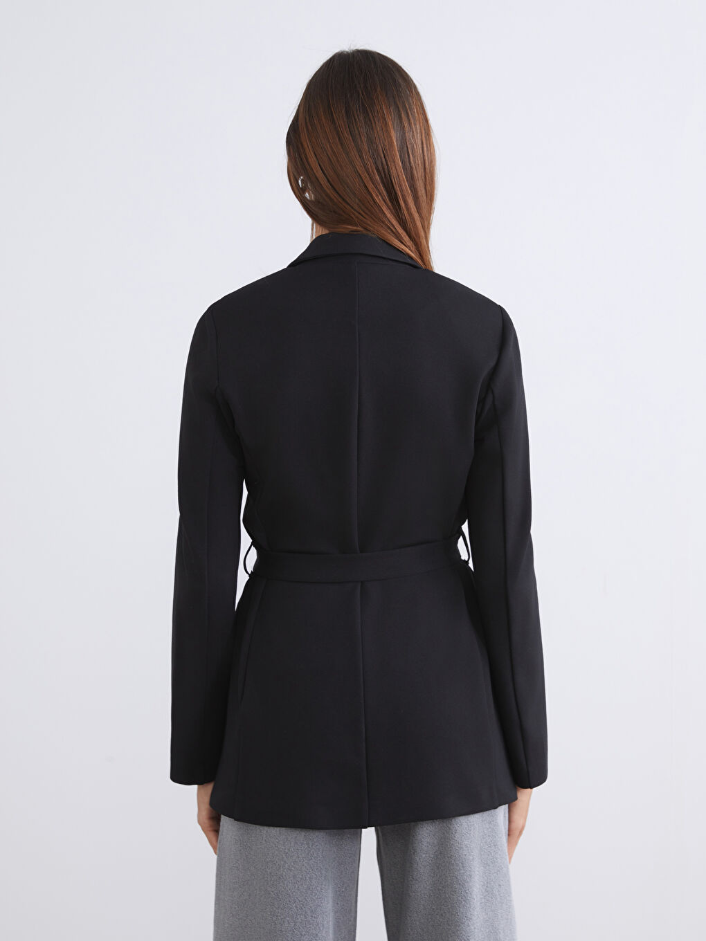 Belted Women's Blazer Jacket-3