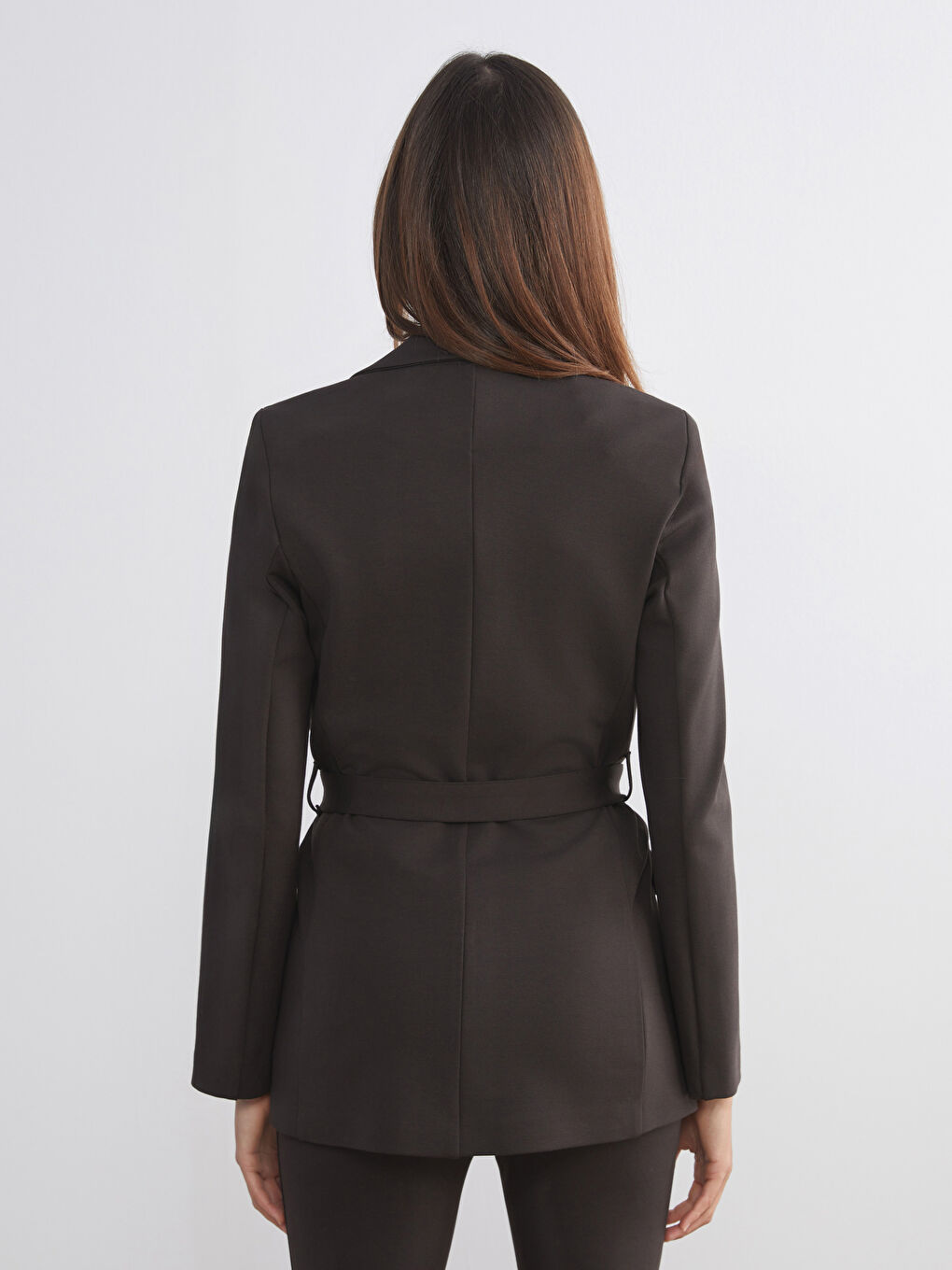 Sako jakna za Ženski sa pojasom-3