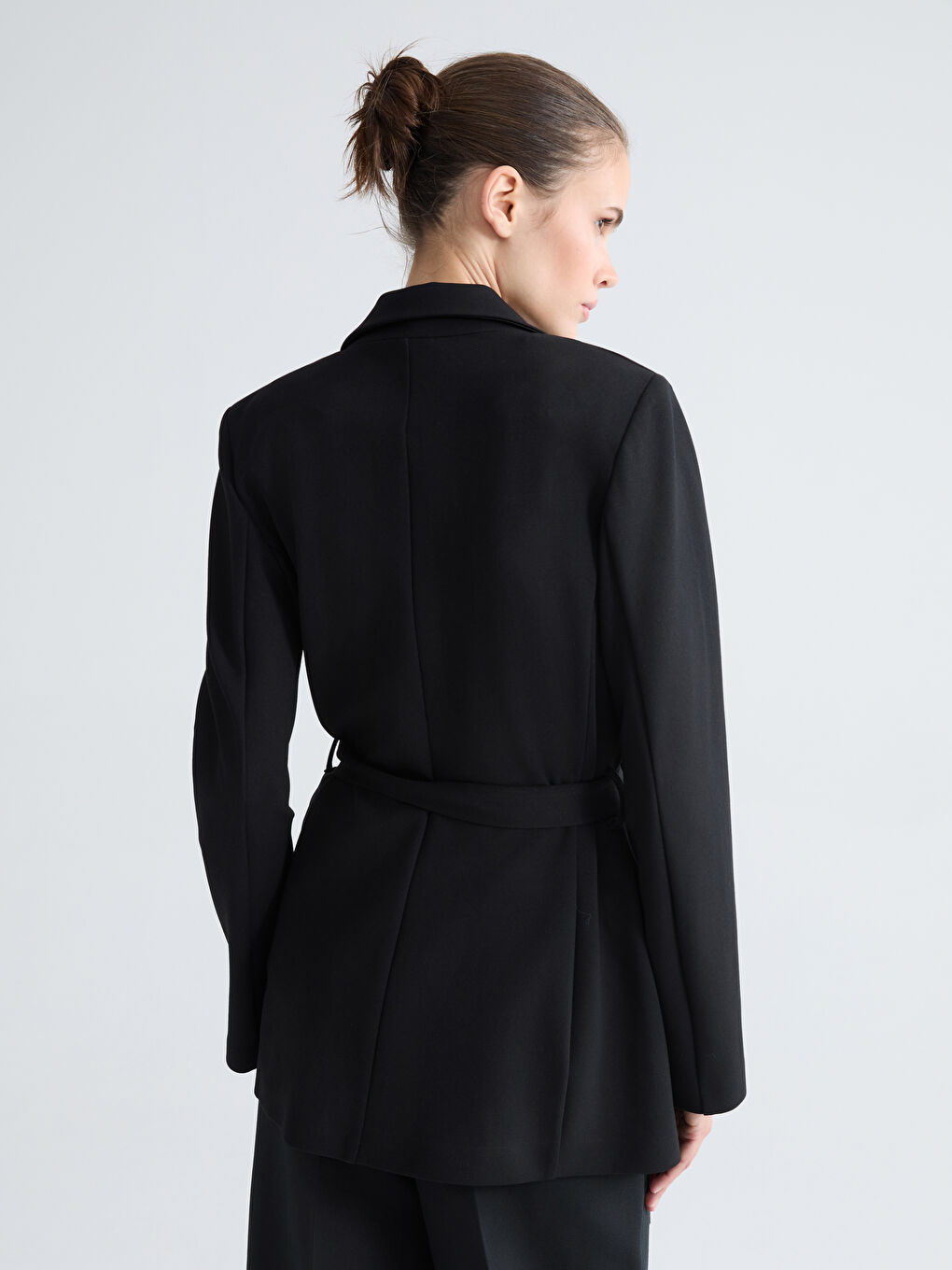 Belted Women's Blazer Jacket-9