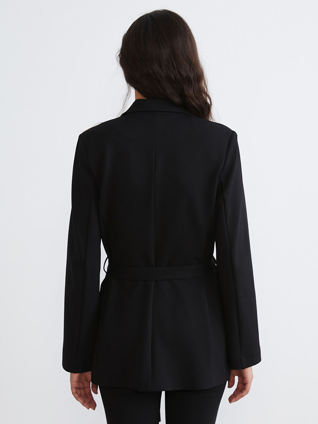 Beli Kuşaklı Kadın Blazer Ceket-6