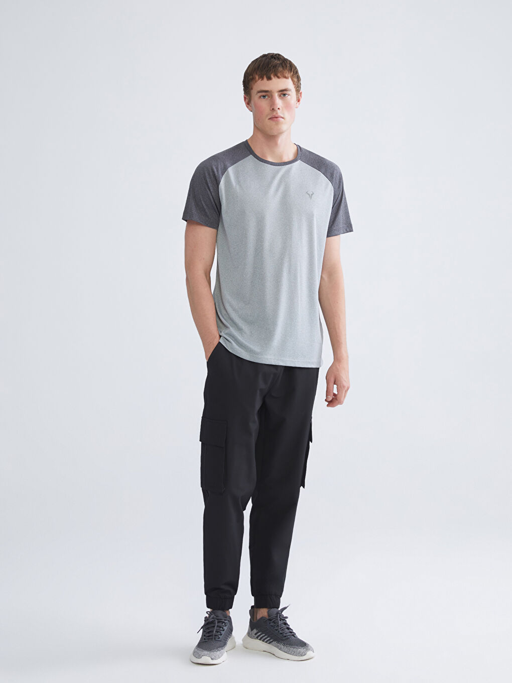Crew Neck Color Block Men's T-Shirt-1