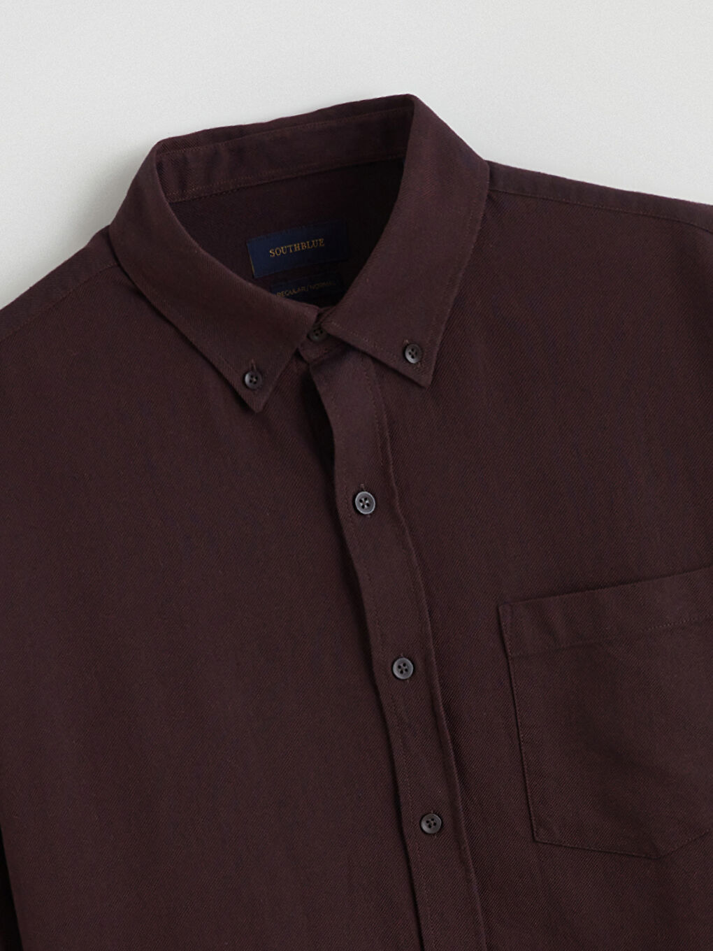 Mürdüm Regular Fit Uzun Kollu Erkek Oduncu Gömlek-5