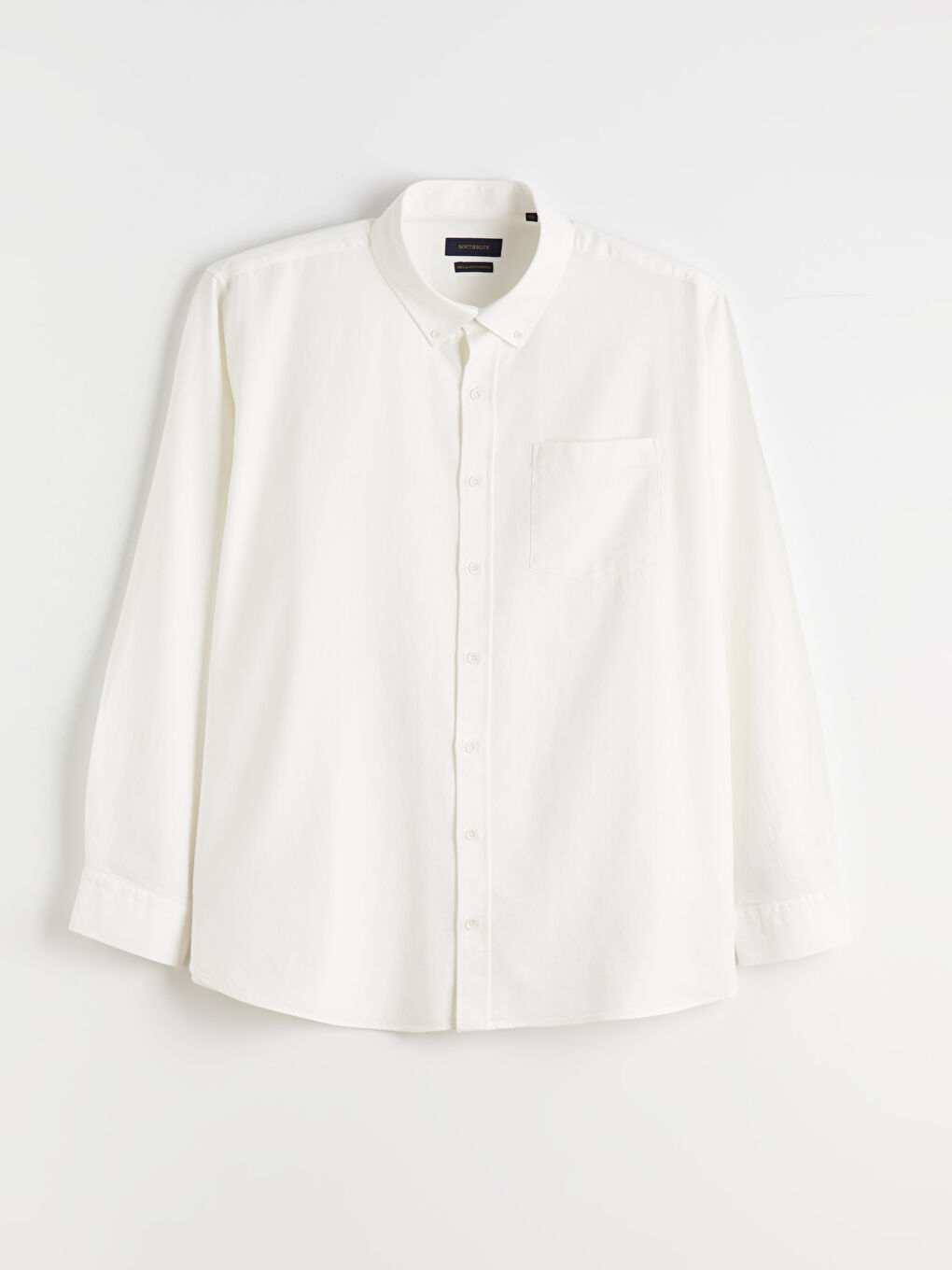 Beyaz Regular Fit Uzun Kollu Erkek Oduncu Gömlek-8