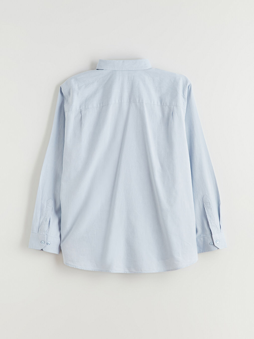 Mavi Büyük Beden Regular Fit Uzun Kollu Armürlü Erkek Gömlek-5