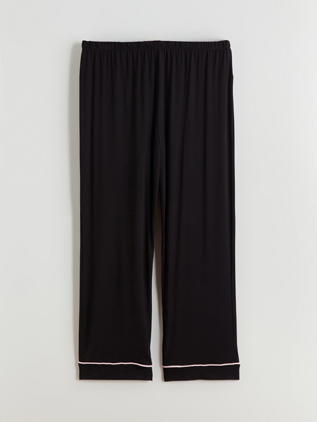 Siyah Beli Lastikli Kadın Pijama Altı