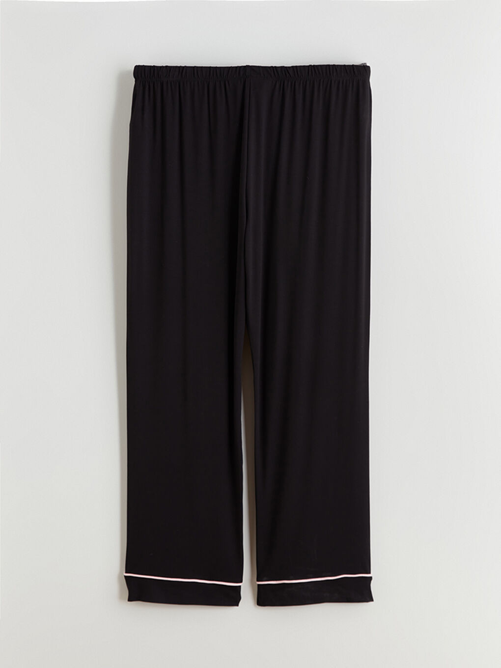 Siyah Beli Lastikli Kadın Pijama Altı-1