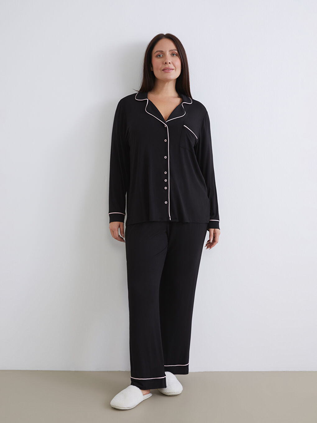 Женщины Черный Пижамный комплект-1