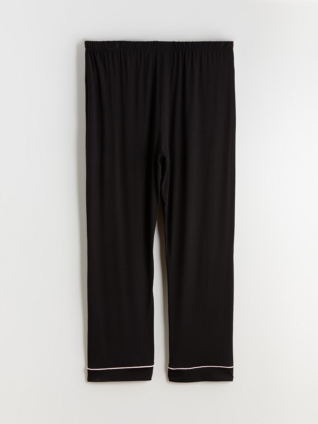 Siyah Beli Lastikli Kadın Pijama Altı-1