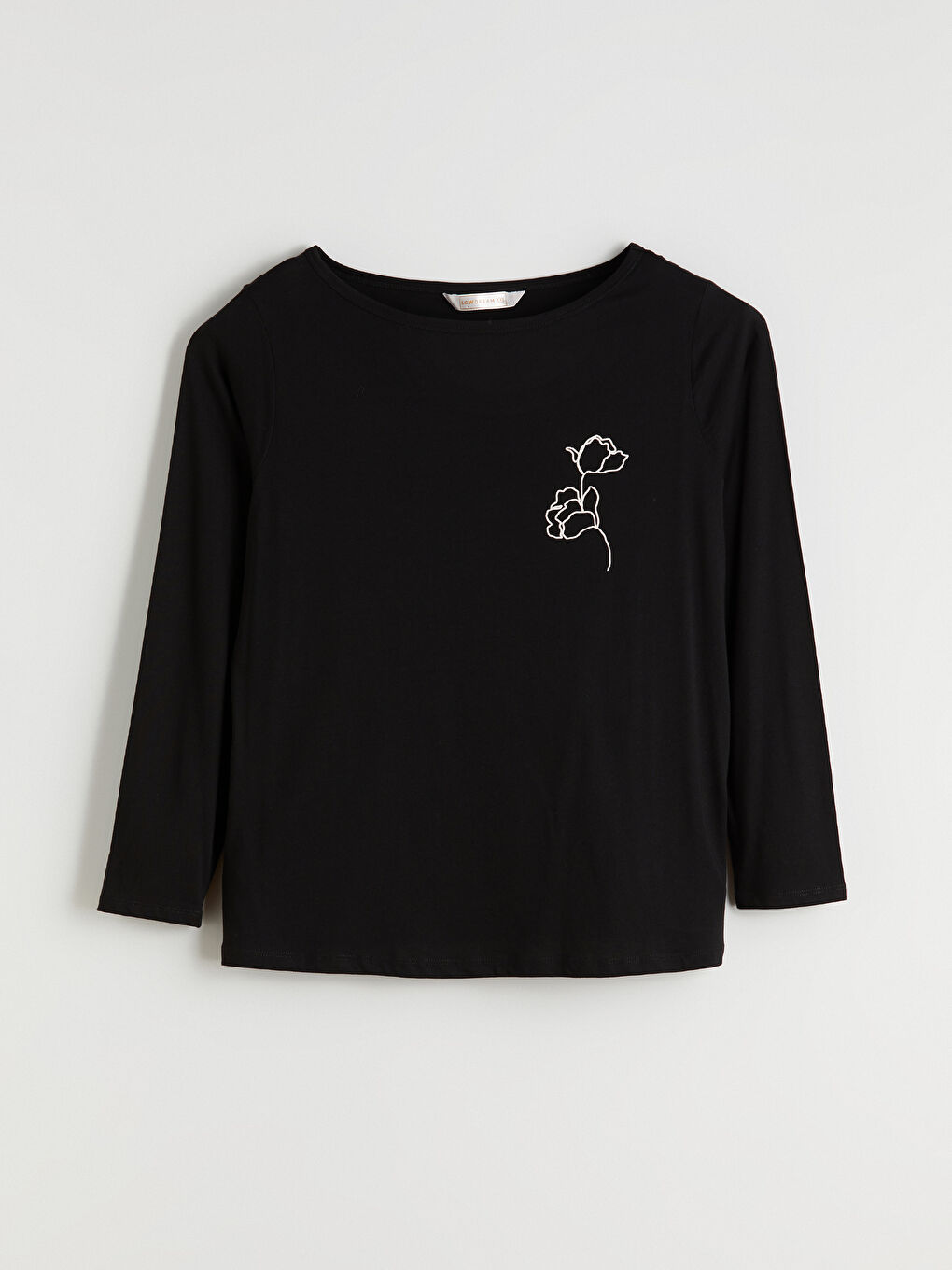 Siyah Büyük Beden Baskılı Kadın Pijama Takımı-5