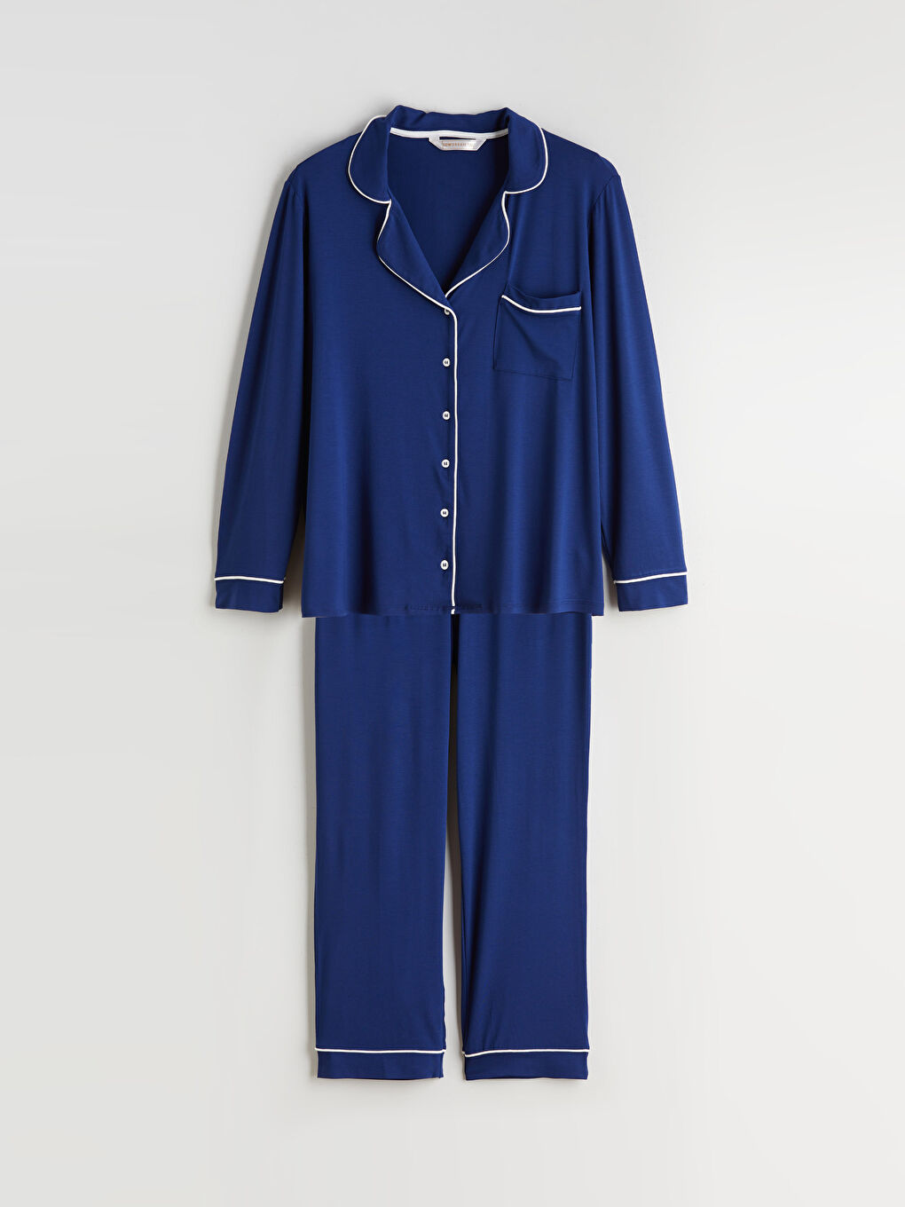 Женщины Синий Пижамный комплект-4