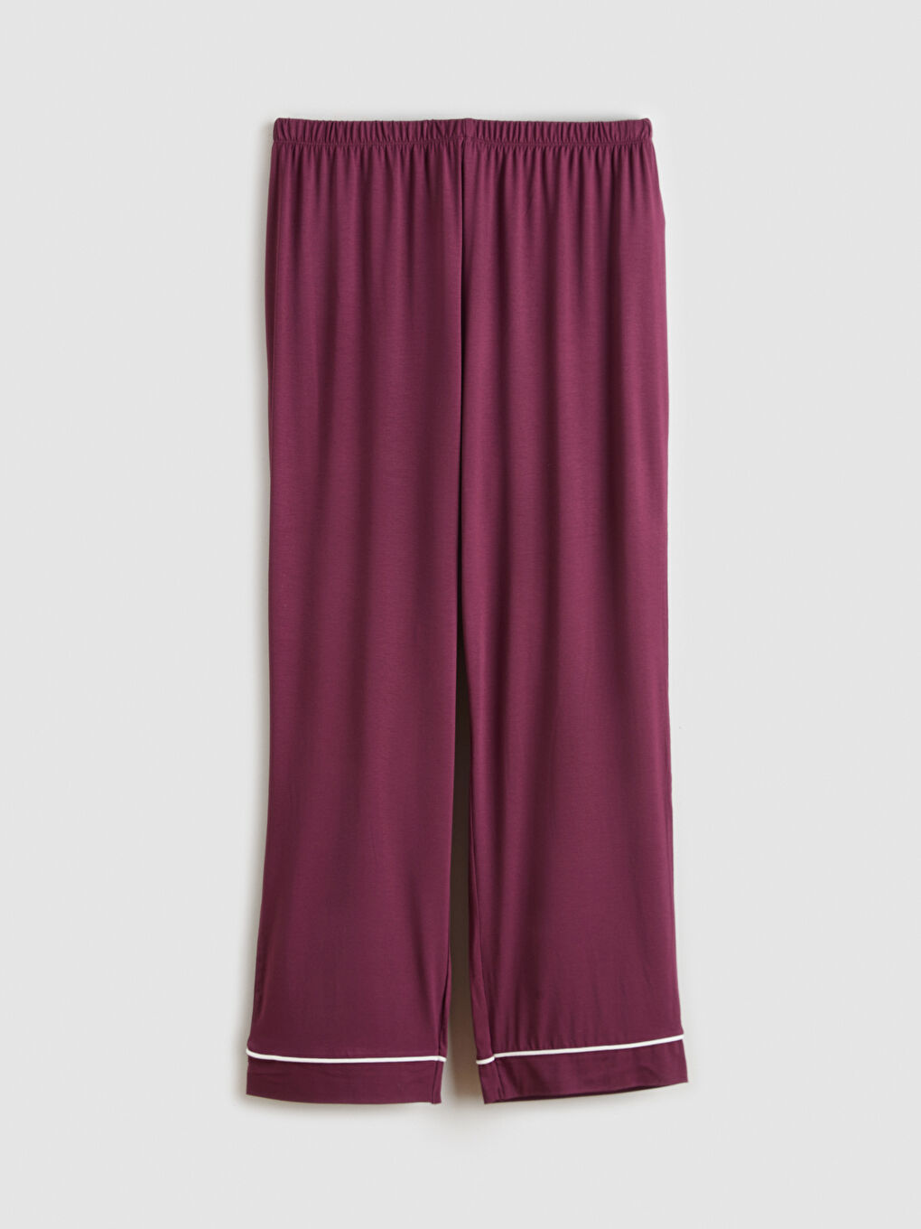 Mürdüm Büyük Beden Gömlek Yaka Kadın Pijama Takımı-8