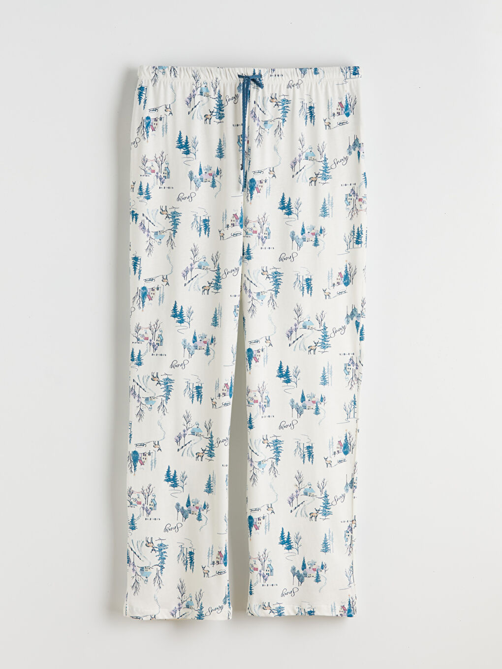 Ekru Büyük Beden Gömlek Yaka Kadın Pijama Takımı-5