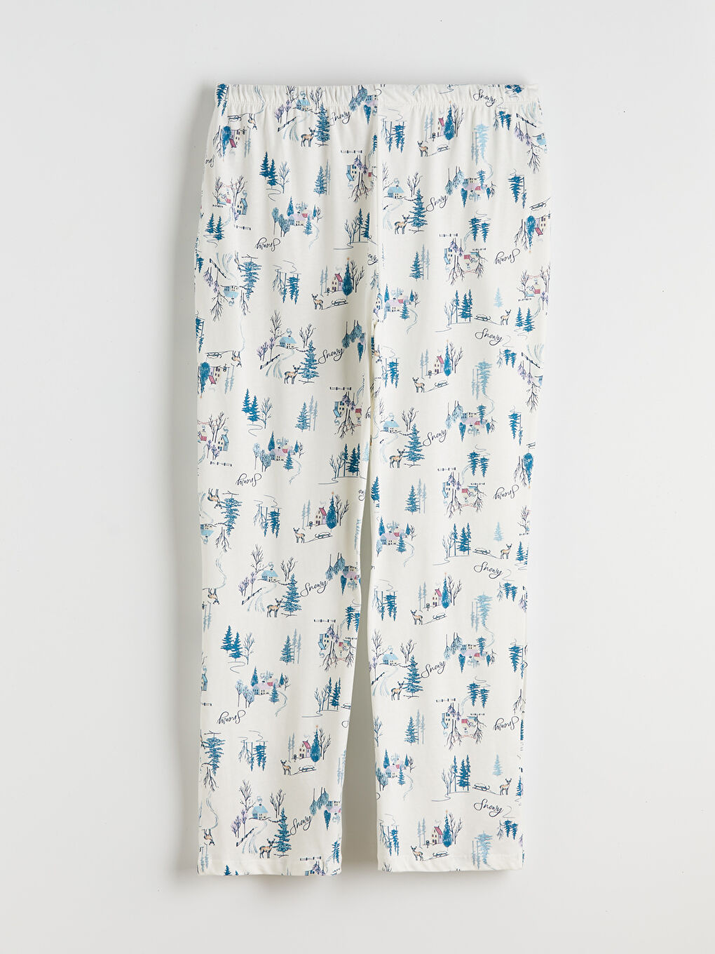 Ekru Büyük Beden Gömlek Yaka Kadın Pijama Takımı-6