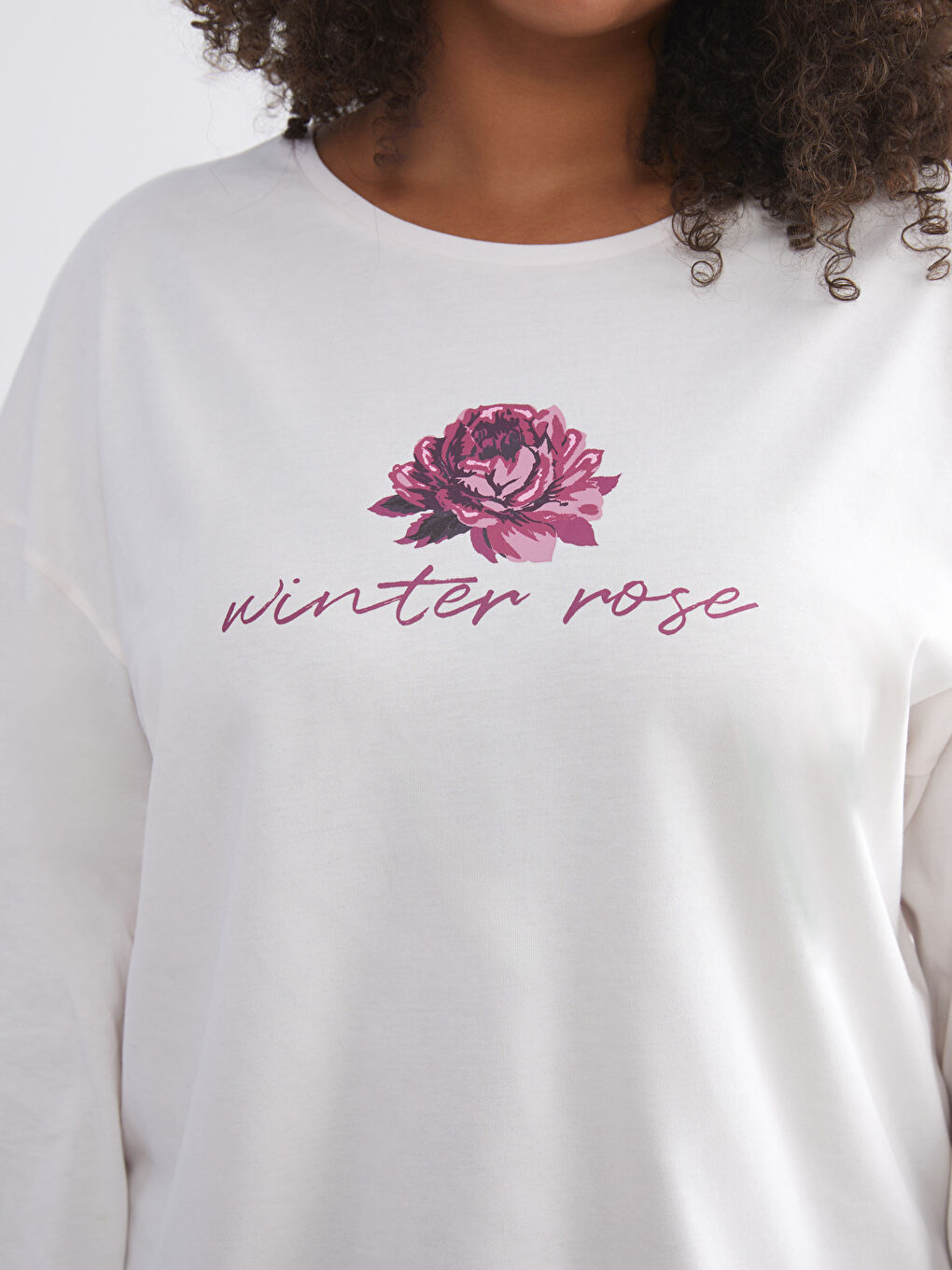 Kırmızı Bisiklet Yaka Çiçekli Kadın Pijama Takımı-4