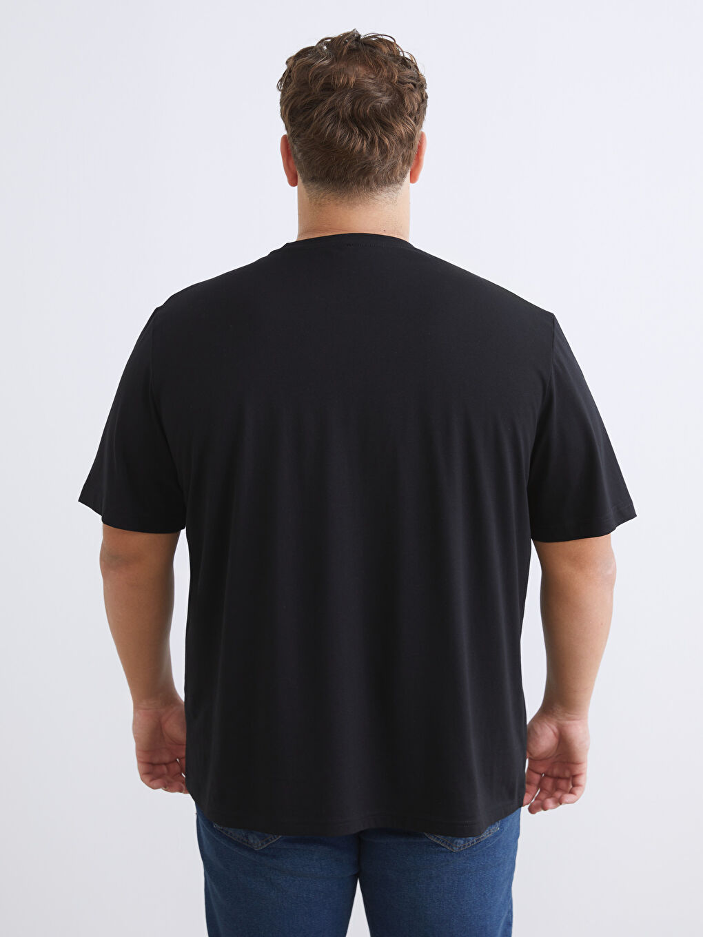 Plus Size Embossed Printed Jersey Men's T-Shirt-7