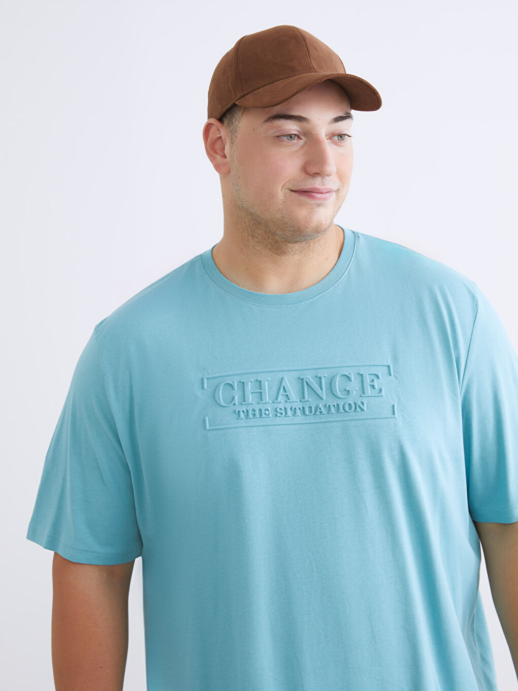 Plus Size Embossed Printed Jersey Men's T-Shirt-1