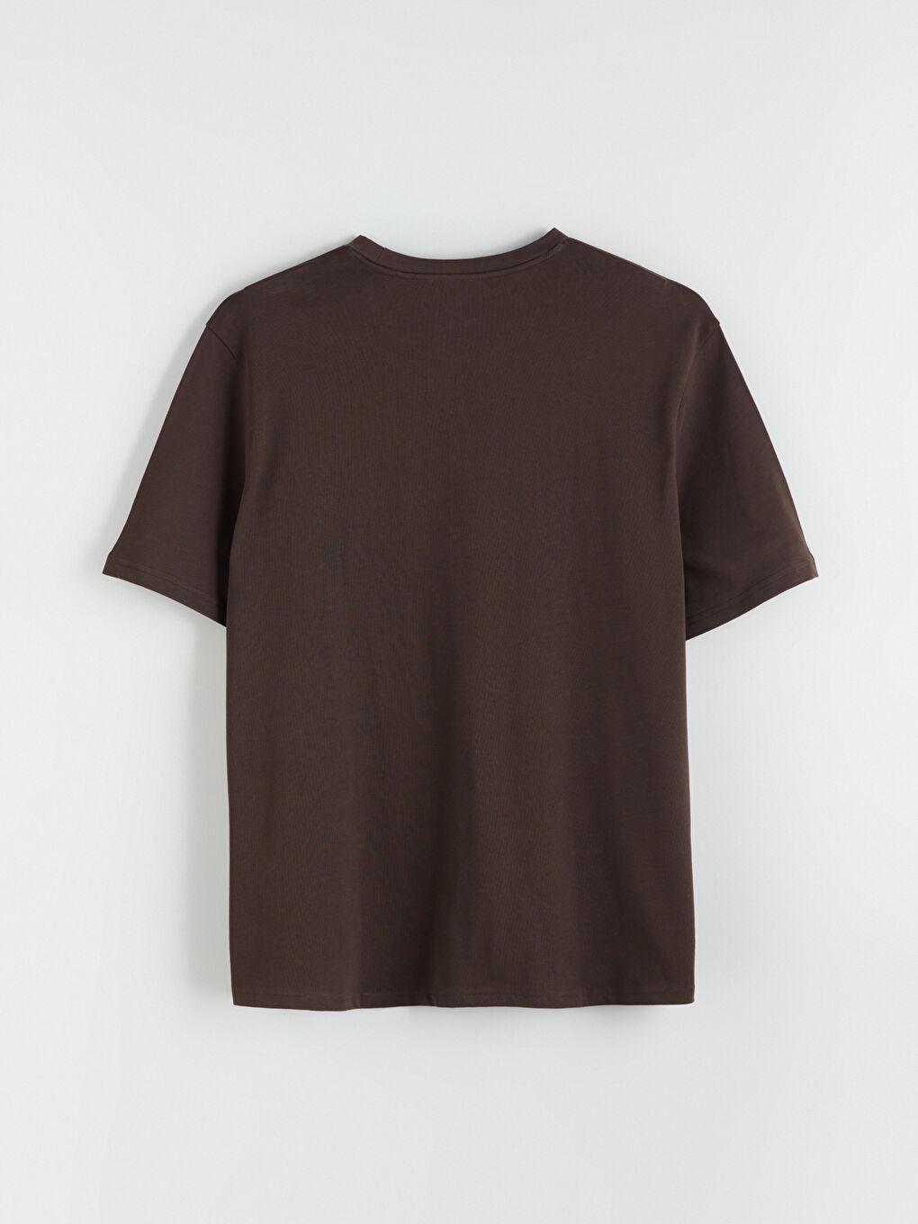 Kahverengi Büyük Beden Baskılı Penye Erkek Tişört-9