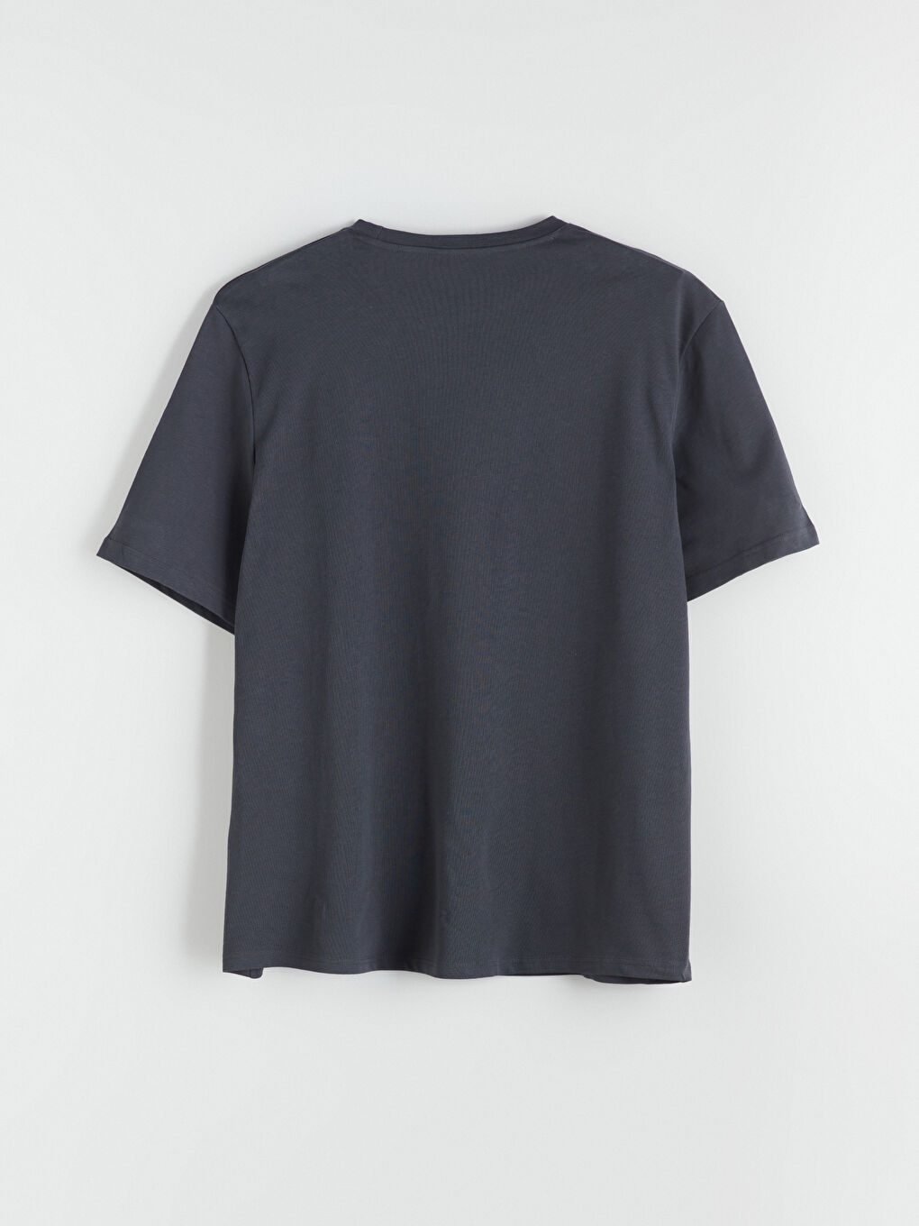 Antrasit Büyük Beden Baskılı Penye Erkek Tişört-9