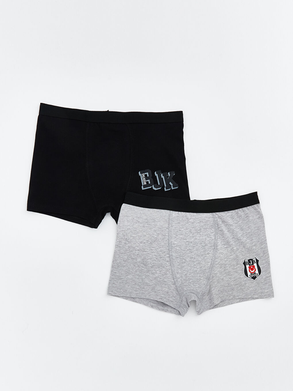 Siyah Beşiktaş Baskılı Erkek Çocuk Boxer 2'li