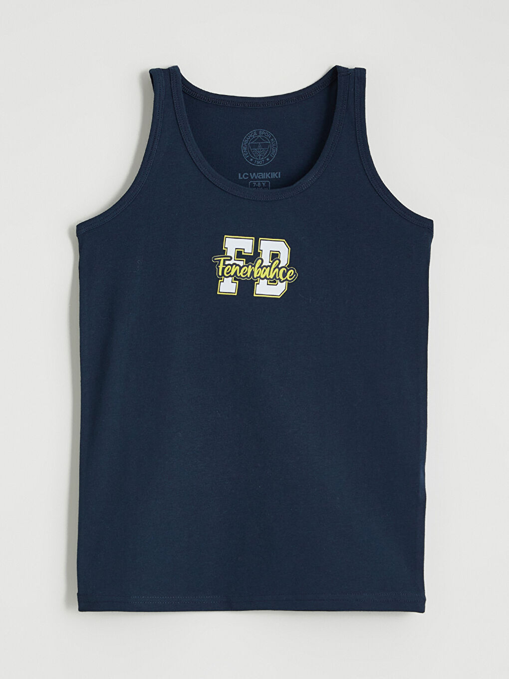 Crew Neck Fenerbahçe Printed Boys' Vest 2 Pack-1