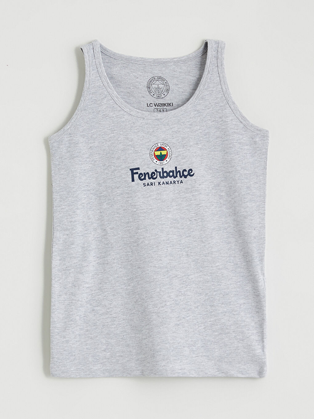 Crew Neck Fenerbahçe Printed Boys' Vest 2 Pack-4