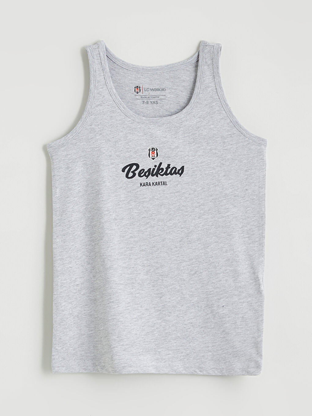 Siyah Bisiklet Yaka Beşiktaş Baskılı Erkek Çocuk Atlet 2'li-1