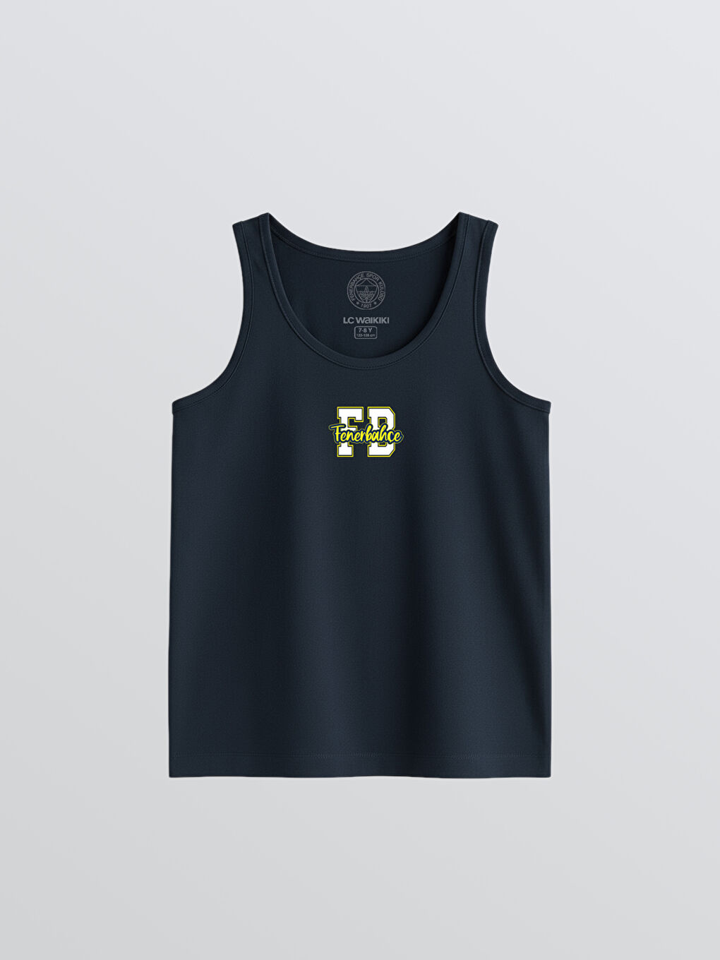 Lacivert Bisiklet Yaka Fenerbahçe Baskılı Erkek Çocuk Atlet 2'li-2