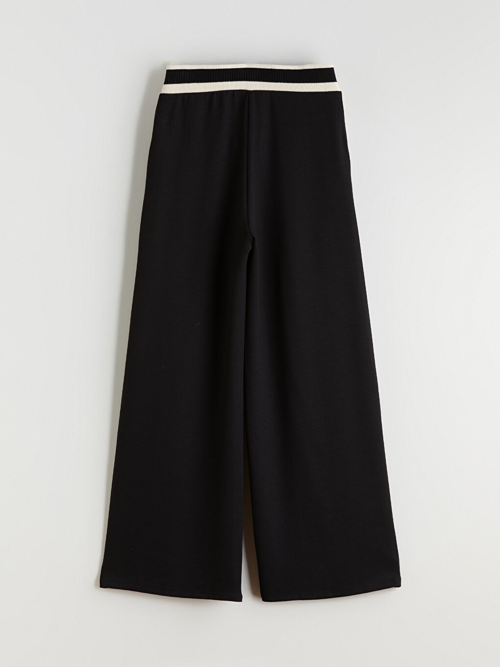 Elastic Waist Wide Leg Women's Trousers-1