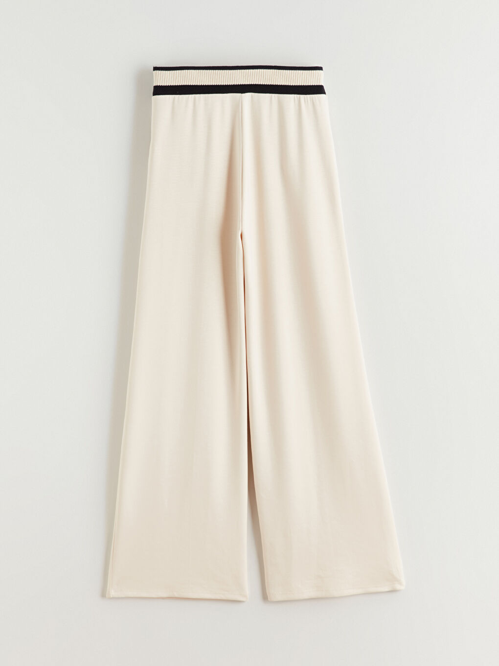 Elastic Waist Wide Leg Women's Trousers-1