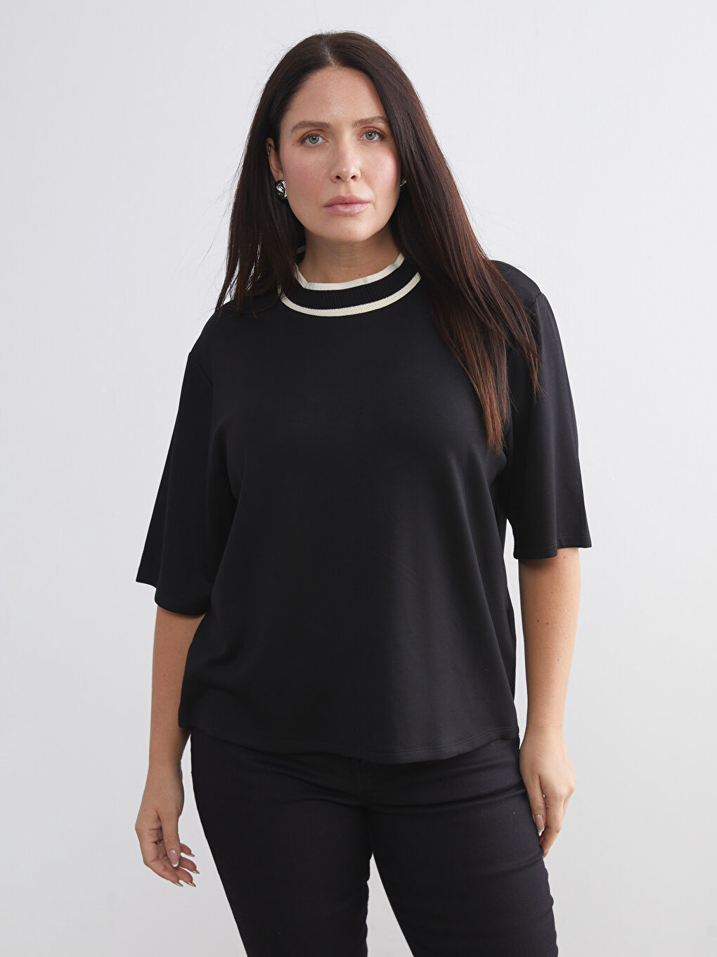 Funnel Neck Women's T-Shirt-1