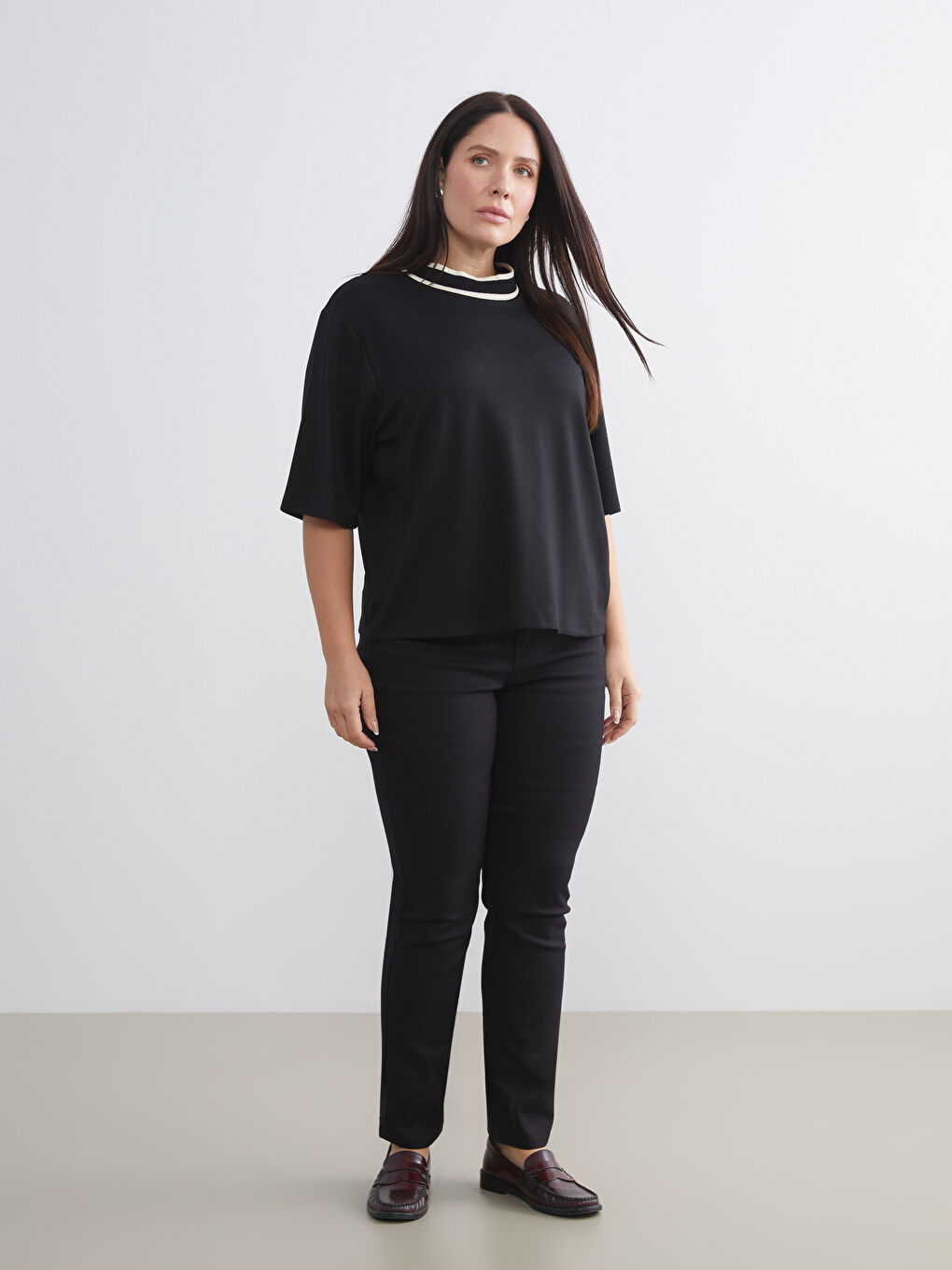 Funnel Neck Women's T-Shirt-5