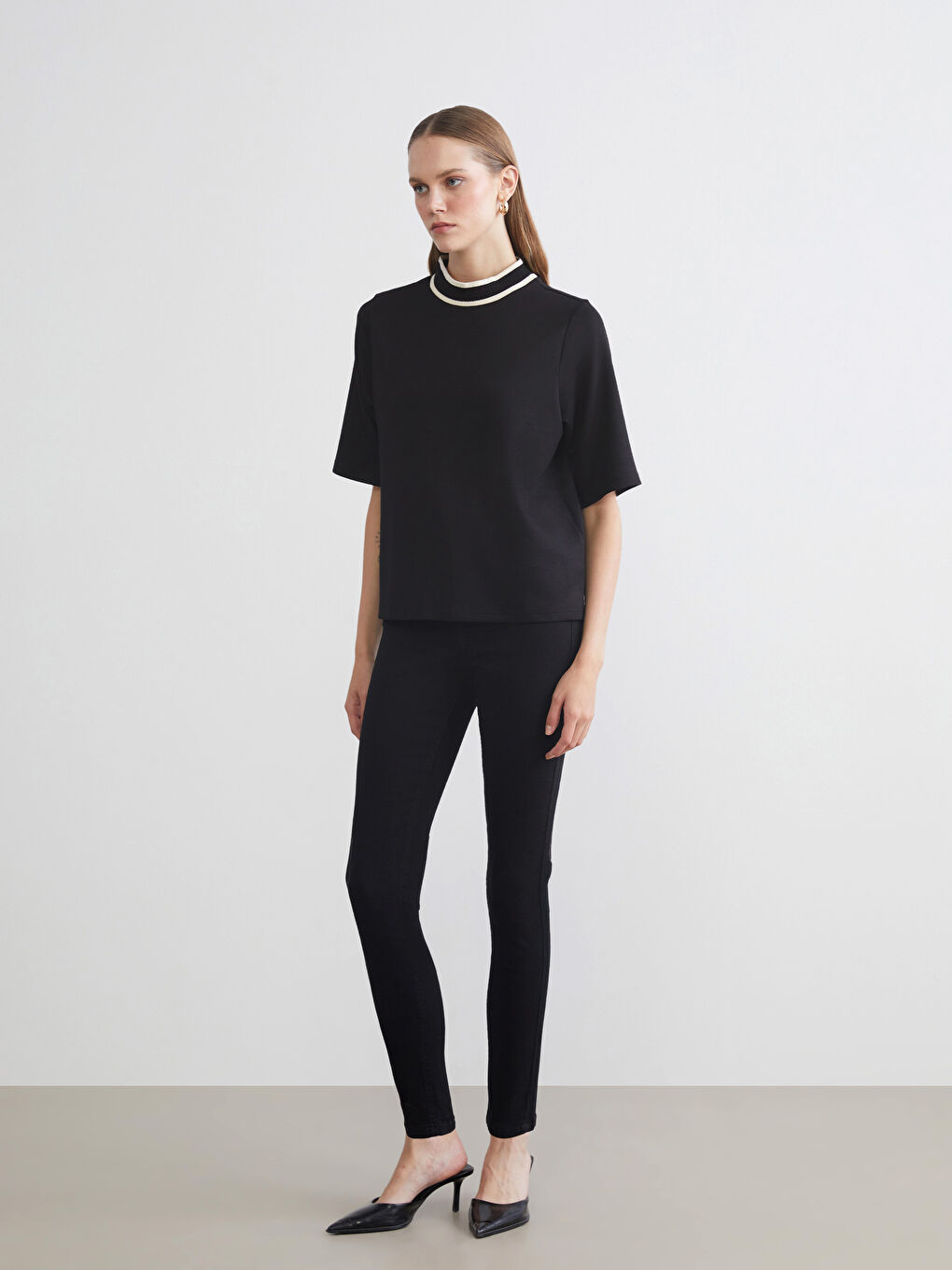 Funnel Neck Women's T-Shirt-2