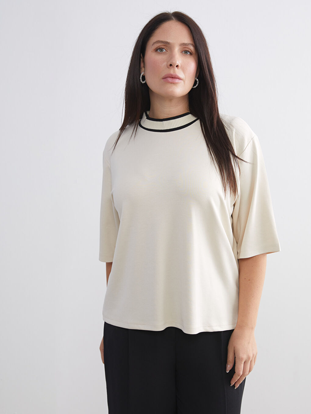 Funnel Neck Women's T-Shirt-1