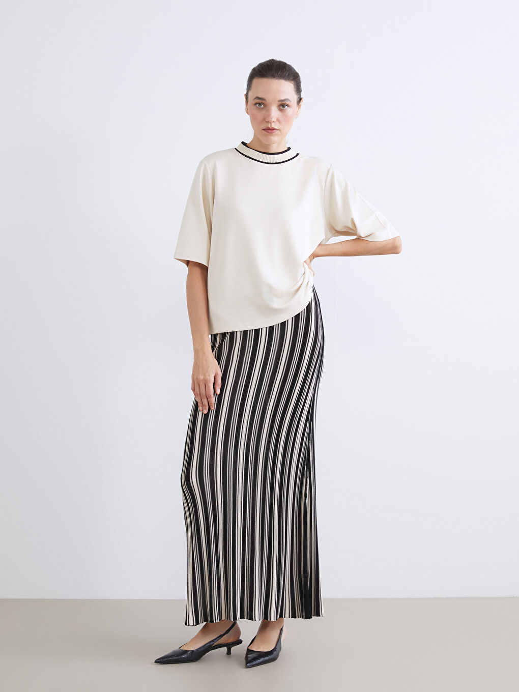 Funnel Neck Women's T-Shirt-2