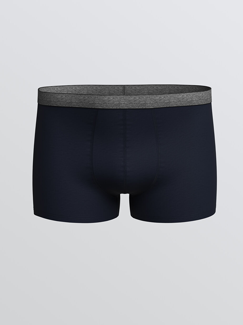 Lacivert Büyük Beden Standart Kalıp Pamuklu Esnek Erkek Boxer 3'lü-1