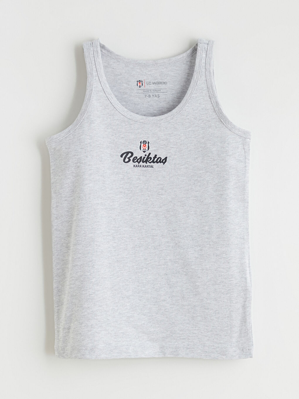 Siyah Bisiklet Yaka Beşiktaş Baskılı Erkek Çocuk Atlet 2'li-4