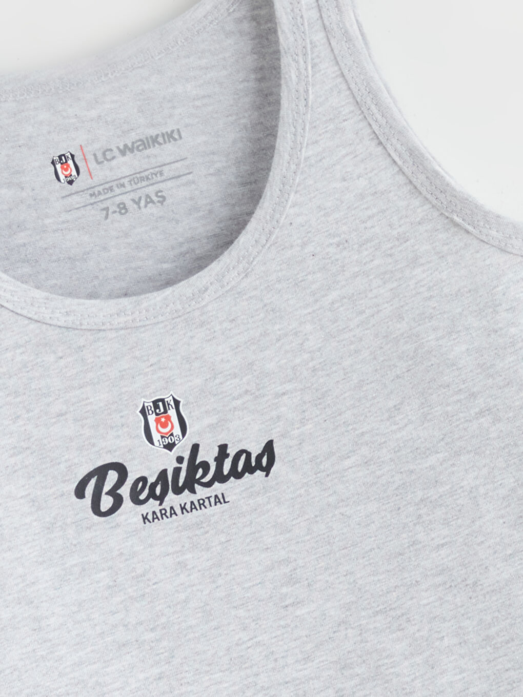 Siyah Bisiklet Yaka Beşiktaş Baskılı Erkek Çocuk Atlet 2'li-5