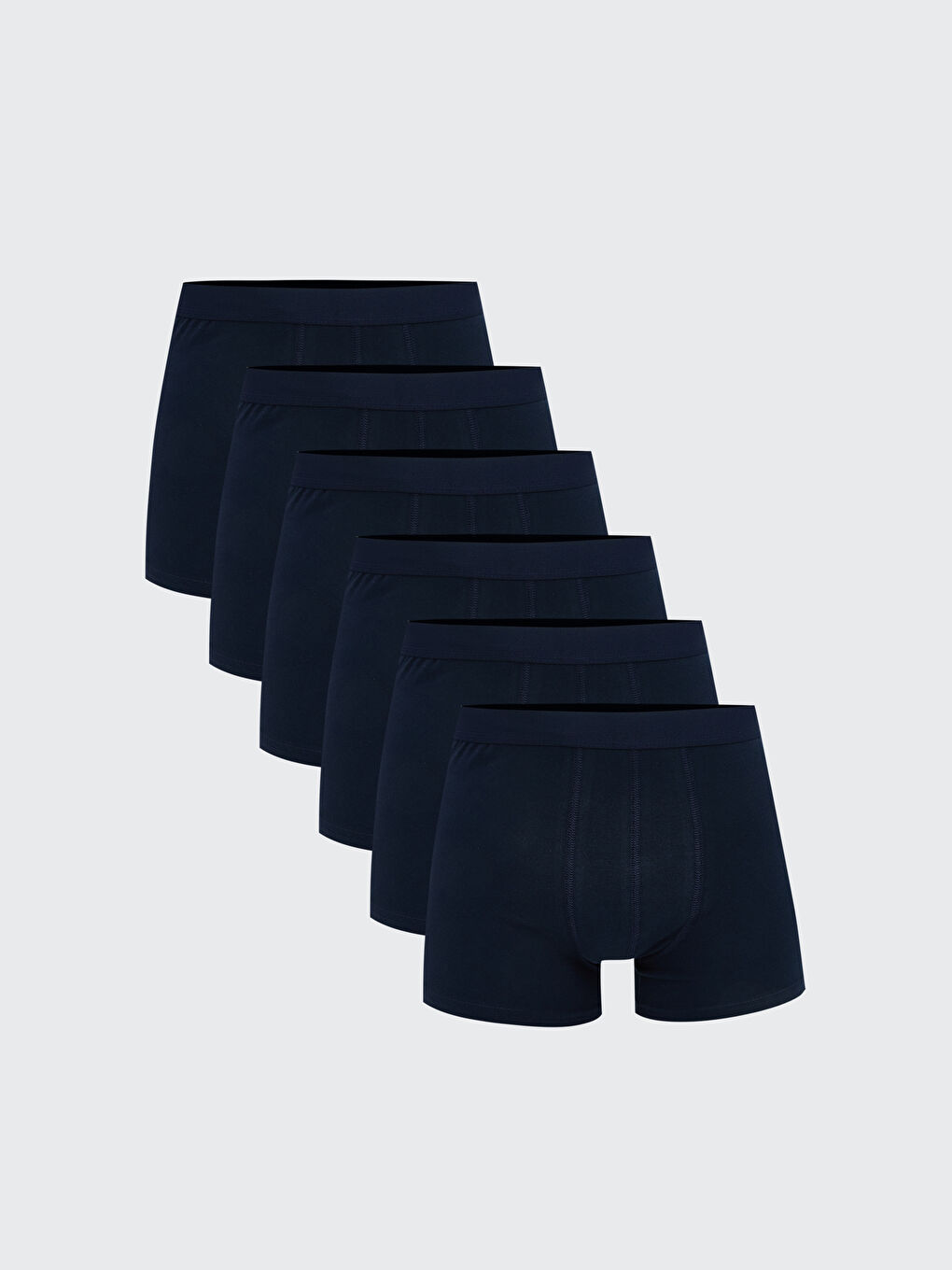 Lacivert Standart Kalıp Pamuklu Esnek Erkek Boxer 7'li