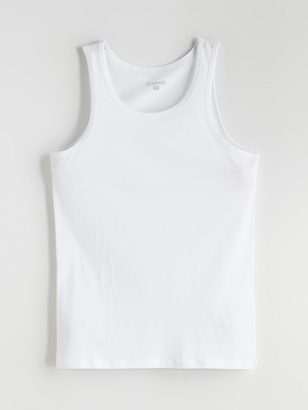 Beyaz U Yaka Penye Erkek Atlet 5'li-6