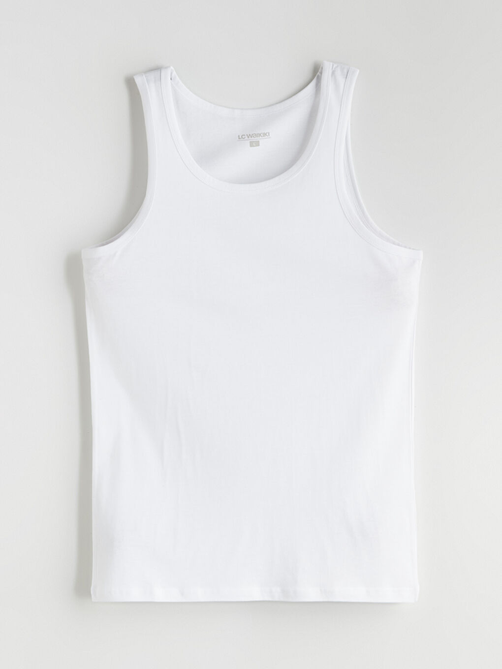 Beyaz U Yaka Penye Erkek Atlet 5'li-8