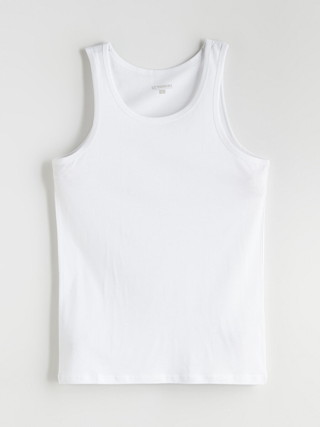 Beyaz U Yaka Penye Erkek Atlet 5'li-9