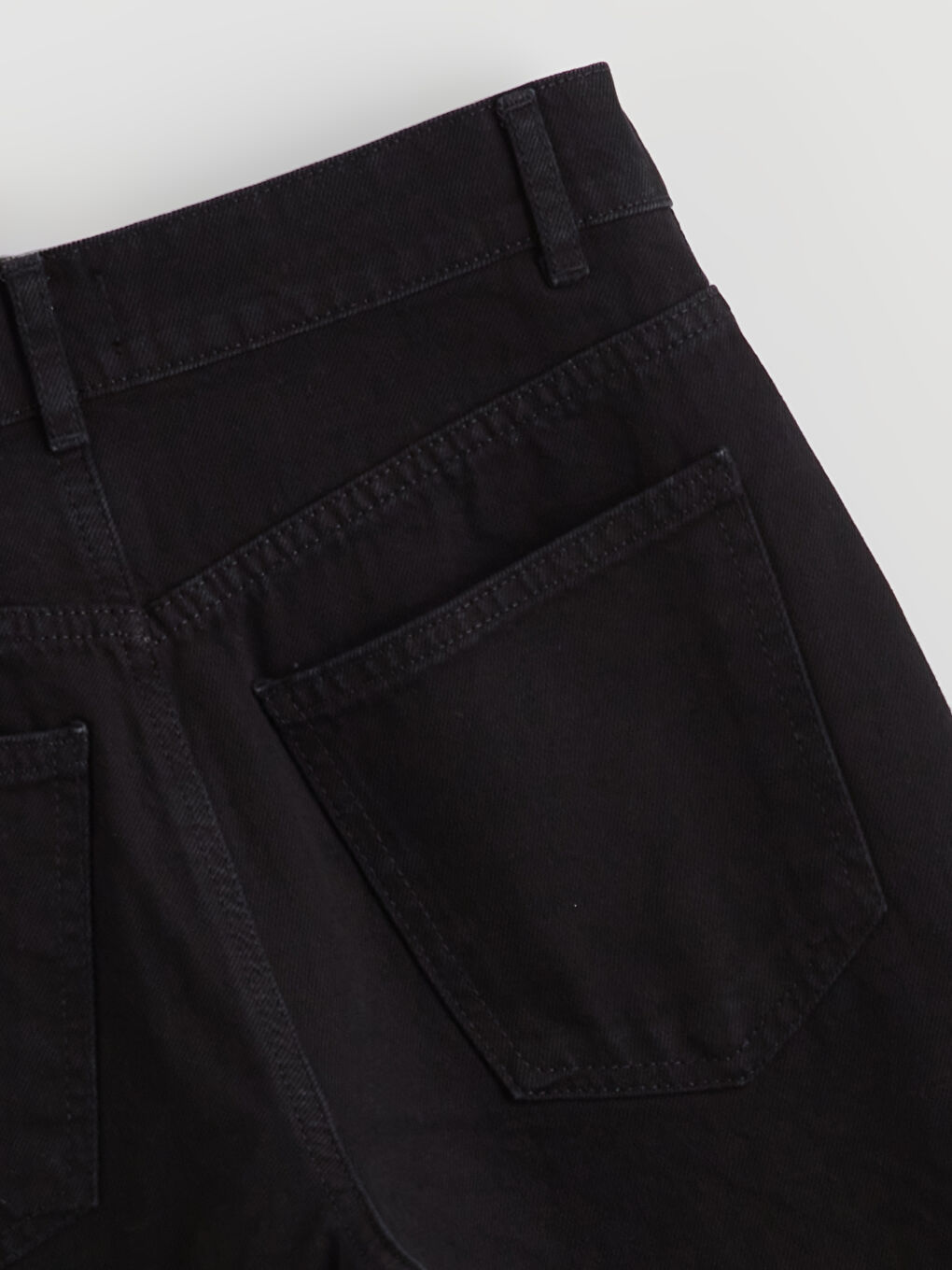 Siyah Wideleg Taşlı Kadın Jean Pantolon-6