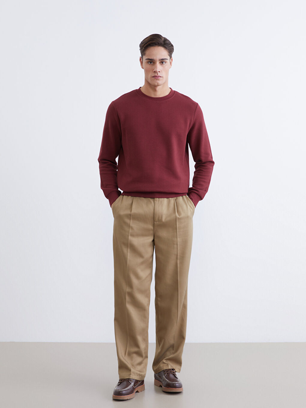 Мужчины Бордовый Свитшот-1