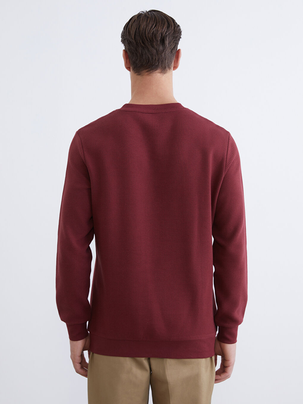 Мужчины Бордовый Свитшот-3