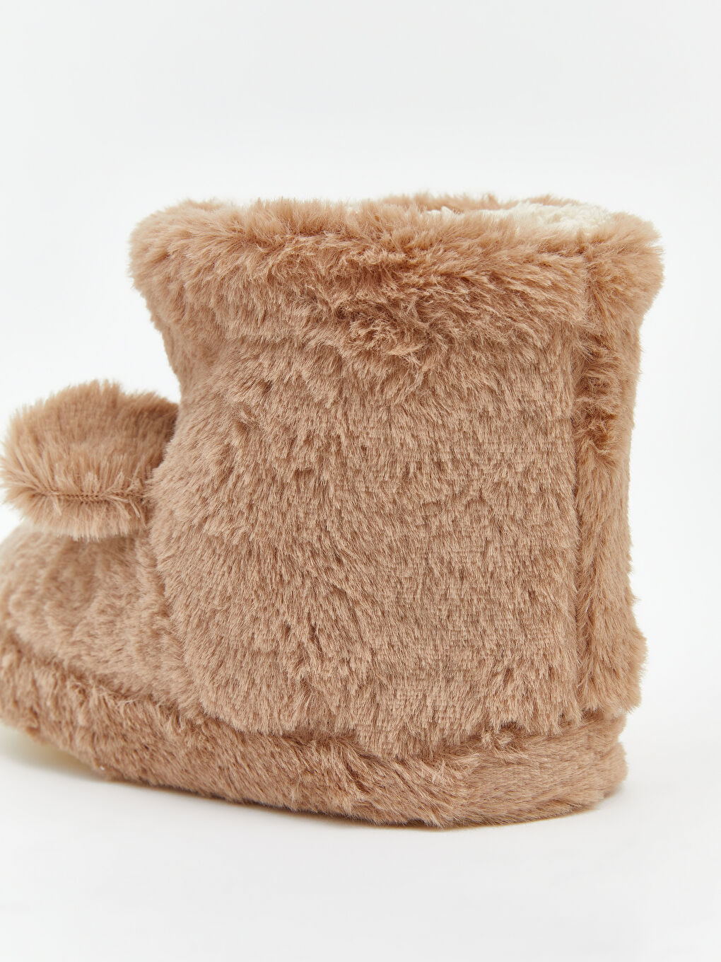 Bej Hayvan Figürlü Erkek Bebek Pelüş Panduf-4