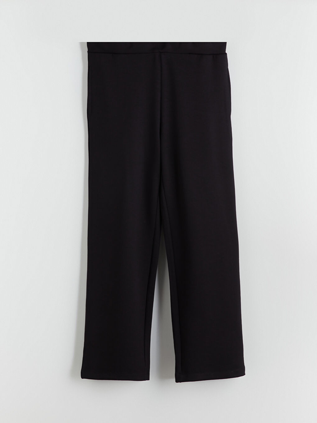 Siyah Büyük Beden Beli Lastikli Kadın Eşofman Altı-4